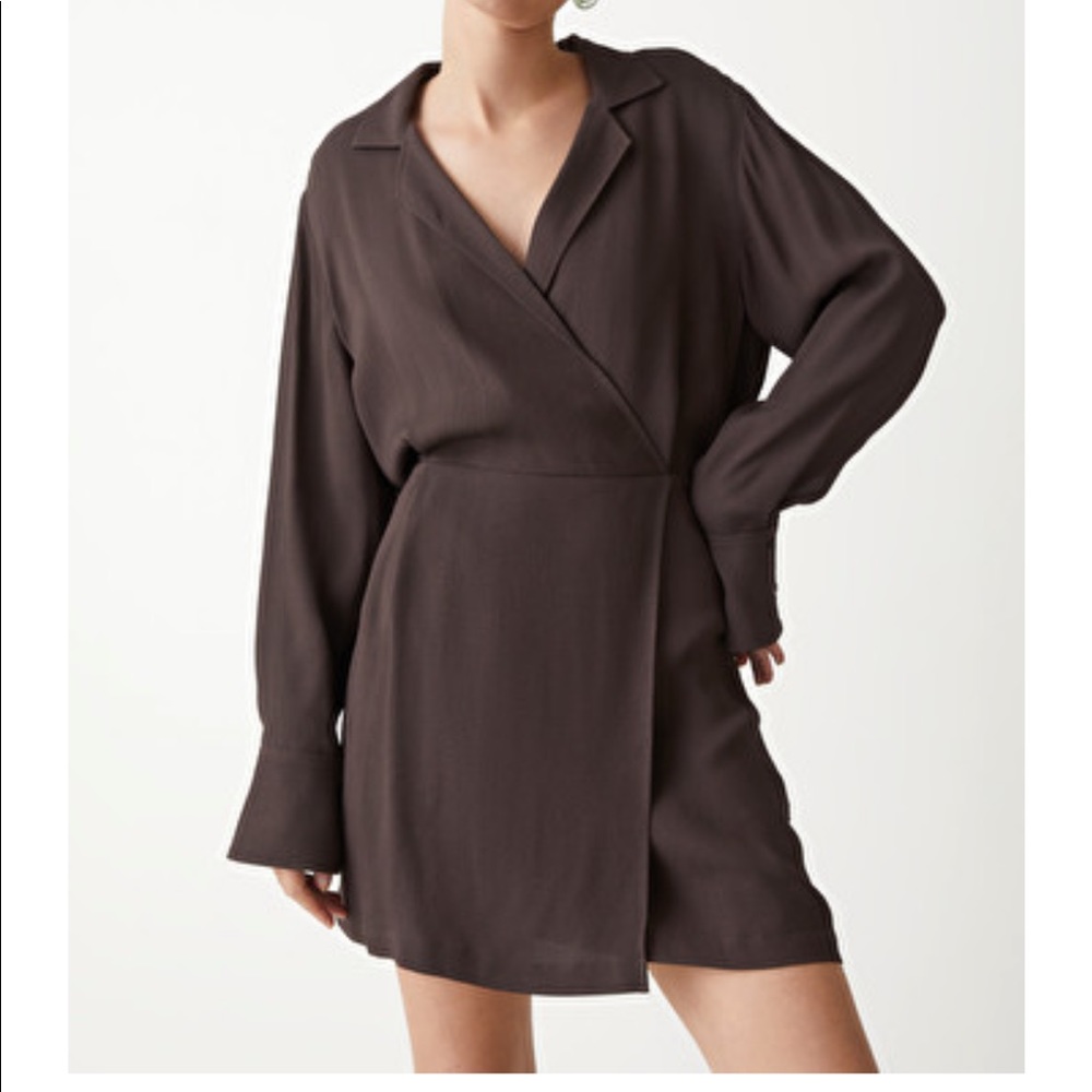 & Other Stores Collared Wrap Mini Dress - NWOT